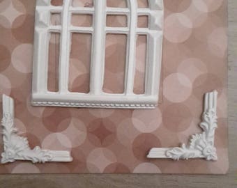 Baroque window plaster frame