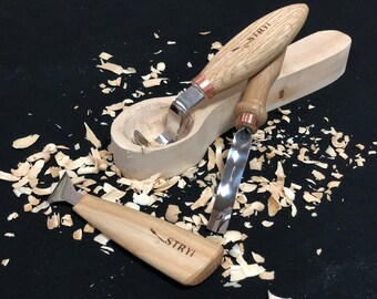 Wood carving set of 3 tools Spoon, bowl, kuksa, cup carving, woodcarving tools spoon gouge carving tool hook knife spoon knives carving tool