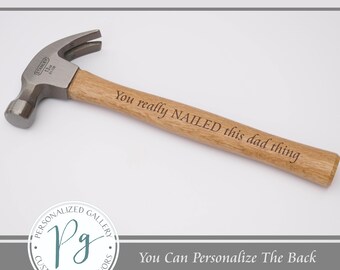 Personalized Hammer - Custom Wood Hammer - Engraved Hammer - Gifts for Handyman - Dads Custom Hammer - Personalized Hammer - Gift For Father