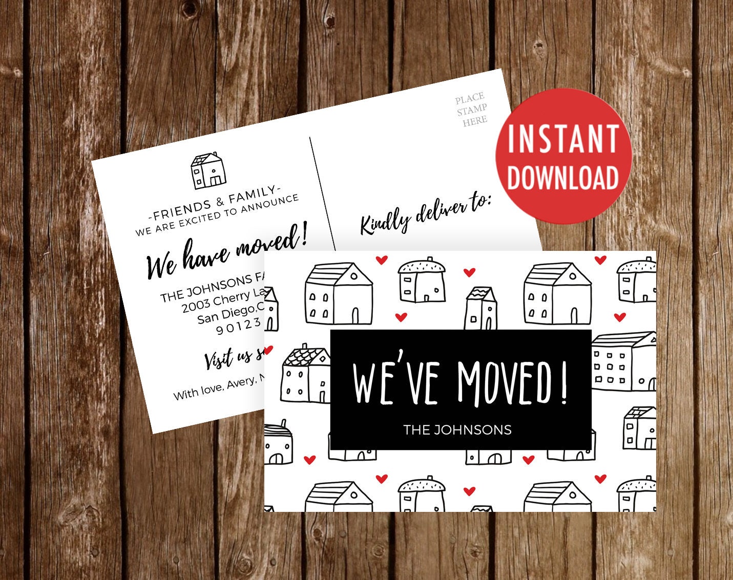 we ve moved postcards template moving announcement we free moving announcement templates
