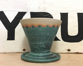 Teal Coffee Pour Over | Coffee Dripper | Handmade Ceramic
