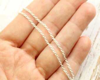 Sterling Silver Unfinished 1.8 x 2.3 mm Cable Chain... 18 in... 24 in... 3 ft.... 5 ft... Item HBCO13S