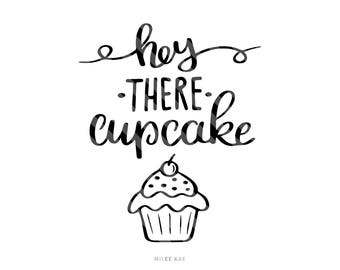 Cupcake svg file, Quote, Handlettered, Svg, Cut file, Cutting file, Cricut, Silhouette, Commercial use, Mug SVG, Svg monogram, svg font