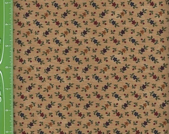 Kansas Troubles, Tan ,w/ rust,gold flowers 9054-11