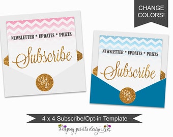Newsletter Opt In Template - Website Popup Marketing - Photoshop Subscribe Button - SMT01