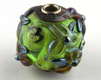 3D Garden Lampwork Glass Bead by Chase Designs