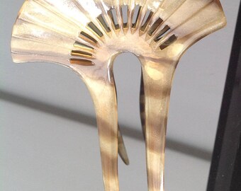 Edwardian or 1920s hair comb celluloid plastic antique