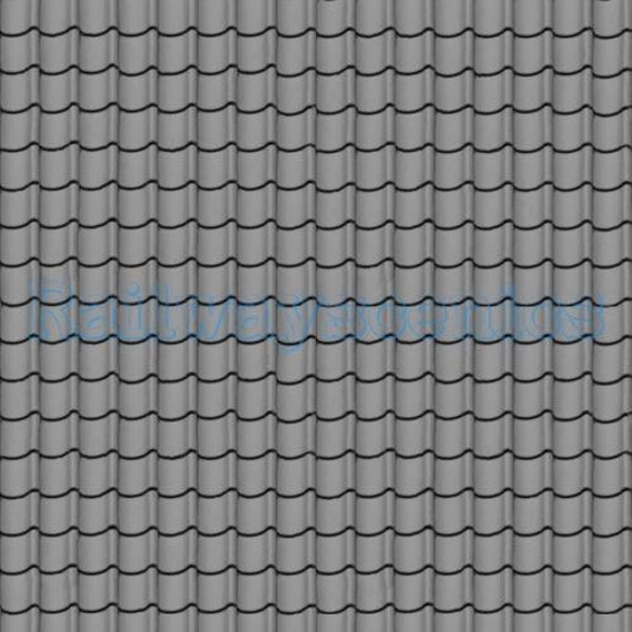 7 sheets A4 tile roof 1/12 SCALE VINyl paper self adhesive
