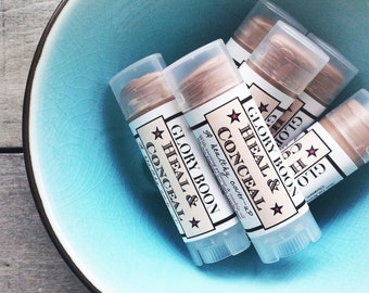 Natural concealer, organic concealer, mineral makeup, heal and conceal, organic makeup, bath and beauty