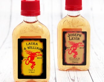 10 pcs Personalized Fireball Mini Liquor Bottle Stickers (PPD-JM247860)