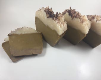 handmade soap, novelty bath soap, bath soap, pumpkin pie soap, soap made with pumpkin puree, soap made with organic virgin coconut oil, soap