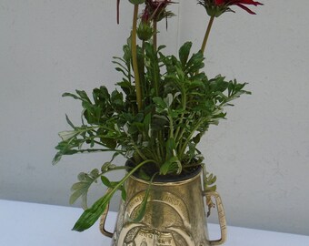 Vintage 50s brass planter