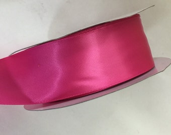 Hot Pink Fuschia Satin Ribbon 1 1/2 inch wide 5 yd listing