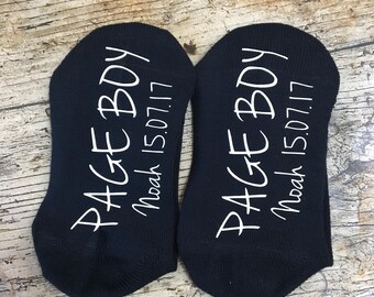 Childrens wedding socks-Page boy socks -wedding socks- funny wedding socks- personalised wedding socks- cute wedding socks