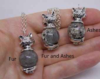 cat fur, cat fur pendant, cat fur beads, keepsake bead, pet memorial beads, pet memorial, cat fur keepsake bead, cat fur memorial pendant,