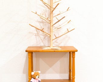 2 foot tall Contempoary Modern Minimalist Wooden Dowel Table Top Christmas Tree Handmade