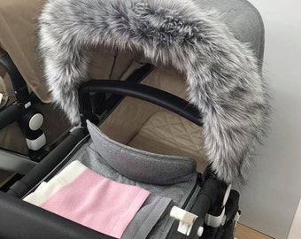 Custom Hood Fur Trim to fit Bugaboo iCandy Quinny Silver Cross and many more