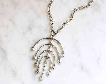 Vintage 60s 70s Large MODERNIST Pendant Necklace Vintage Jewelry