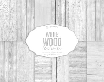 White Wood Digital Paper, White Wood Textures, digital wood backgrounds in white, gray and light colors.