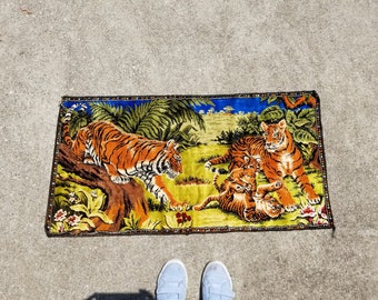 Vintage Tiger Wall Tapestry Rug
