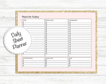 Daily Plan Sheet, Day planner, Printable Planner, Daily Planner, Every Day Planner Inserts, Plans for Today, To do list, Every Day list plan