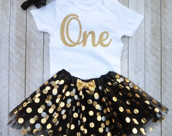 Mint And Gold First Birthday Outfit One Year Old Outfit