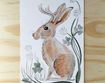 SET OF 4 Jackalope Prints - 4x6