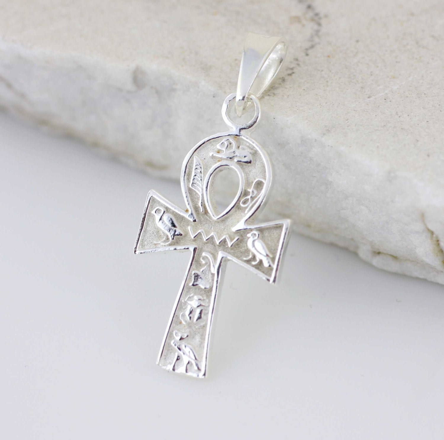 Sterling Silver Egypt Cross Necklace Sterling Silver Egyptian