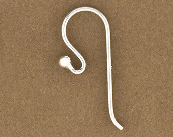 Sterling Silver Shepard Hooks, Sterling Silver Earwires, Earring Wires, Heavy Gauge Ear Wires, 10pc or 20pc, SS888