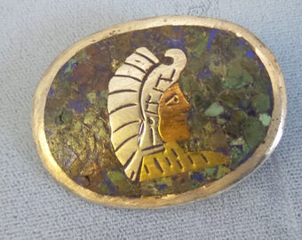 Vintage Mexican Silver Brooch