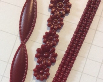 3 borders set, borders, flower border, frames and borders, scrapbooking borders, scroll border, scrapbook embellishments,