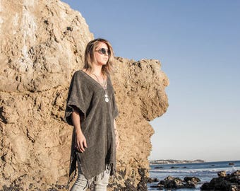Black Poncho | Nomad Kimono Stone Washed Black Boho Kimono Free Shipping Poncho Bohemian Dress Gypsy Kimono Summer Cover Up Beach KSN01