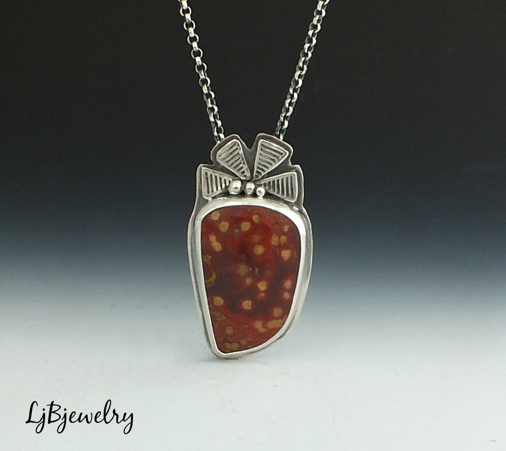 Jasper Pendant Silver Pendant Hill Poppy Jasper