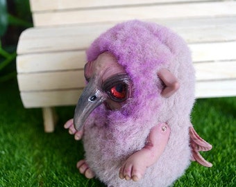 Evil bird art doll art toy handmade ooak Fantasy Creature