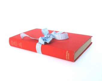 Sense and Sensibility by Jane Austen, Everymans Library, J. M. Dent & Sons, Red Austen Decor, Vintage Jane Austen Book, Austen Wedding Decor