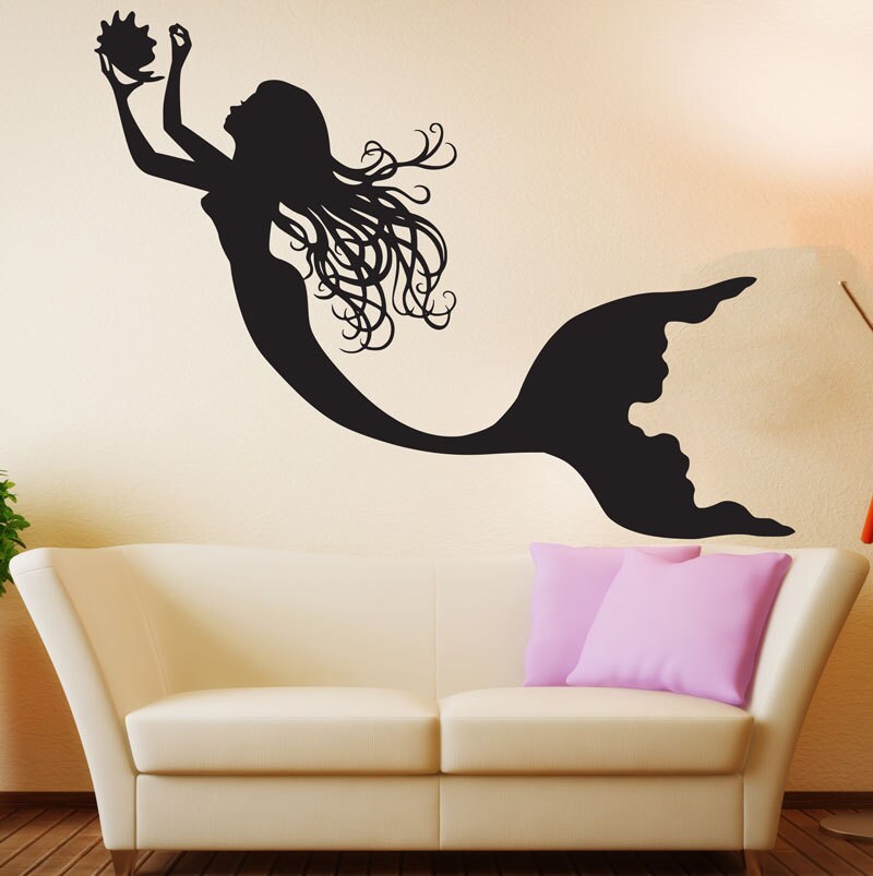 Mermaid Wall Decal Art Decor Nursery Sticker mermaid wall art