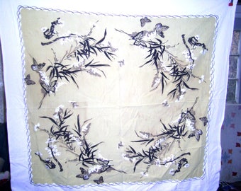 1950s PRINT KITCHEN TABLECLOTH - Butterflies