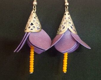 Synthetic Leather Earrings