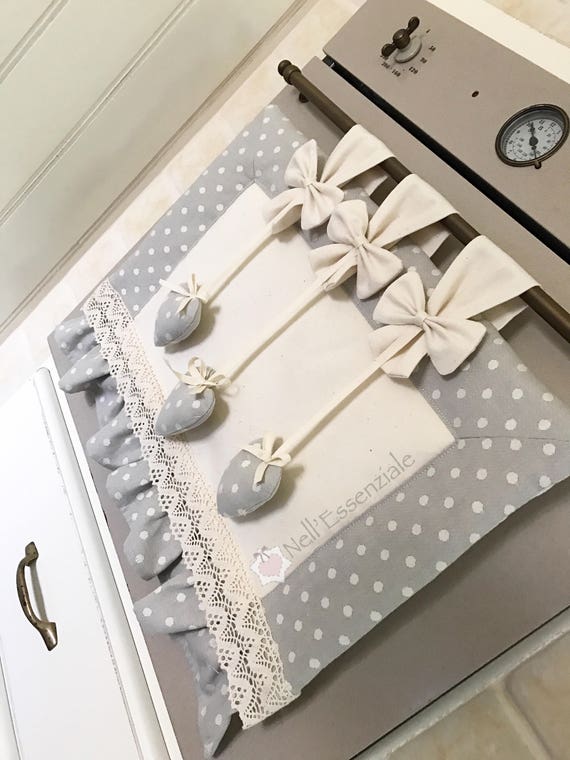 Copriforno shabby grigio per coordinato cucina copri forno Copriforno shabby grigio per coordinato cucina copri forno