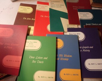 1959 12 volume s & handbook- Know Your Bible Series by Roy L. smith