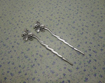 6 pcs of antique silver color metal fish bookmark , hair stick , hair pick , pendant charm , 129*28mm , MP779