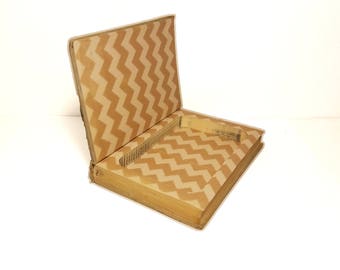Hollow Book Safe Secrets of Mind Power Cloth Bound vintage Secret Compartment Security hiding place