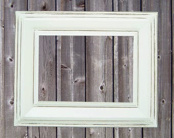 Picture Frame 5x7 Custom 5x7 Picture Frame Distressed Picture Frame Rustic Picture Frames White Picture Frames or Custom Color