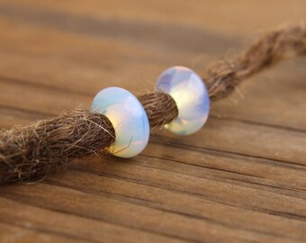 3 Natural Opalite Gemstone Dreadlock Beads 5mm Hole (3/16 Inch)