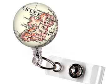 Badge Holder, Ireland lanyards Id Badge Clip, Nurse Badge Holder, Personalized Badge Reels, Id Badge, Security Badge Clip, A180