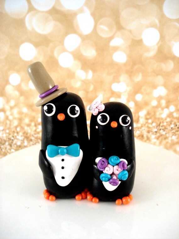 Etsy Penguin Wedding Cake Topper Etsy Penguin Wedding Cake Topper