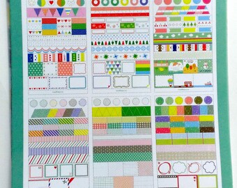 Planner Stickers Half Box Label for Erin Condren, Happy Planner, Filofax, Scrapbooking, DIY Stickers.Set for 6pcs