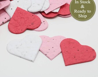 Sweetheart Blend Plantable Seed Paper Confetti Hearts - READY-TO-SHIP, Wedding Favors, Bridal Shower Favors, Baby Shower Favors, Valentines