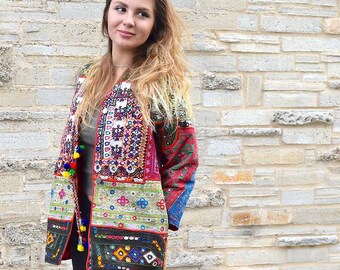 Embellished banjara jacket, boho embroidered jacket, indian jacket, festival fashion, boho jacket