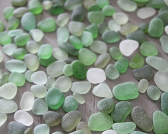Verre de plage poli vert blanc fournitures mer ocean bijoux brillant rond petit lot 150 activités manuelles loisirs créatifs perles